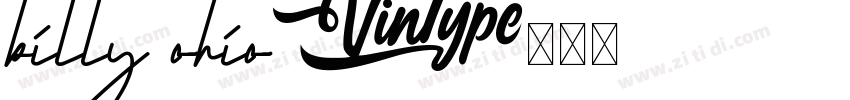 billy ohio字体转换